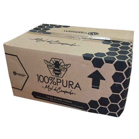 Miel de Abeja Cruda 100% Natural - Caja 10 Frascos De 1kg c/u